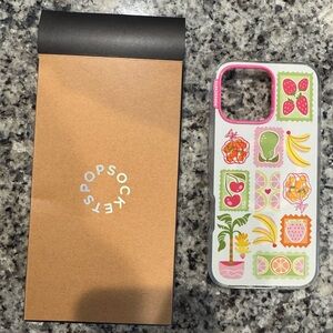 iPhone 16 plus PopSocket Vibrant Fruit Design Phone Case